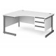 Harlow Cantilever Ergonomic Desk with Three Drawer Pedestal